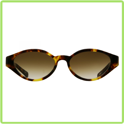 tapered oval shape acetate frames in tortoise pattern