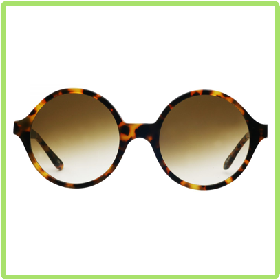 perfectly round frames in tortoise pattern